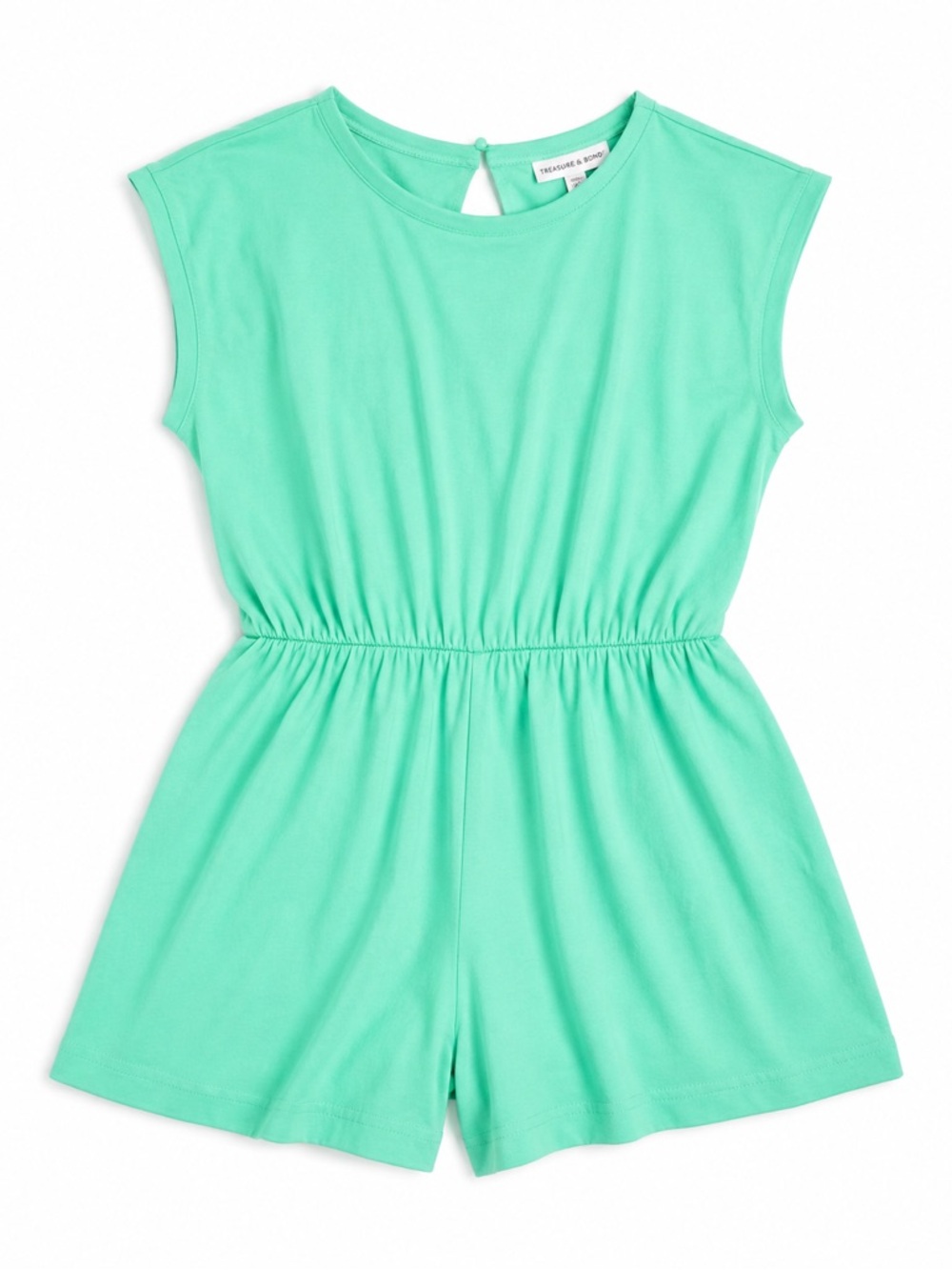 New - Treasure & Bond Mint Green Girls' Cotton Romper